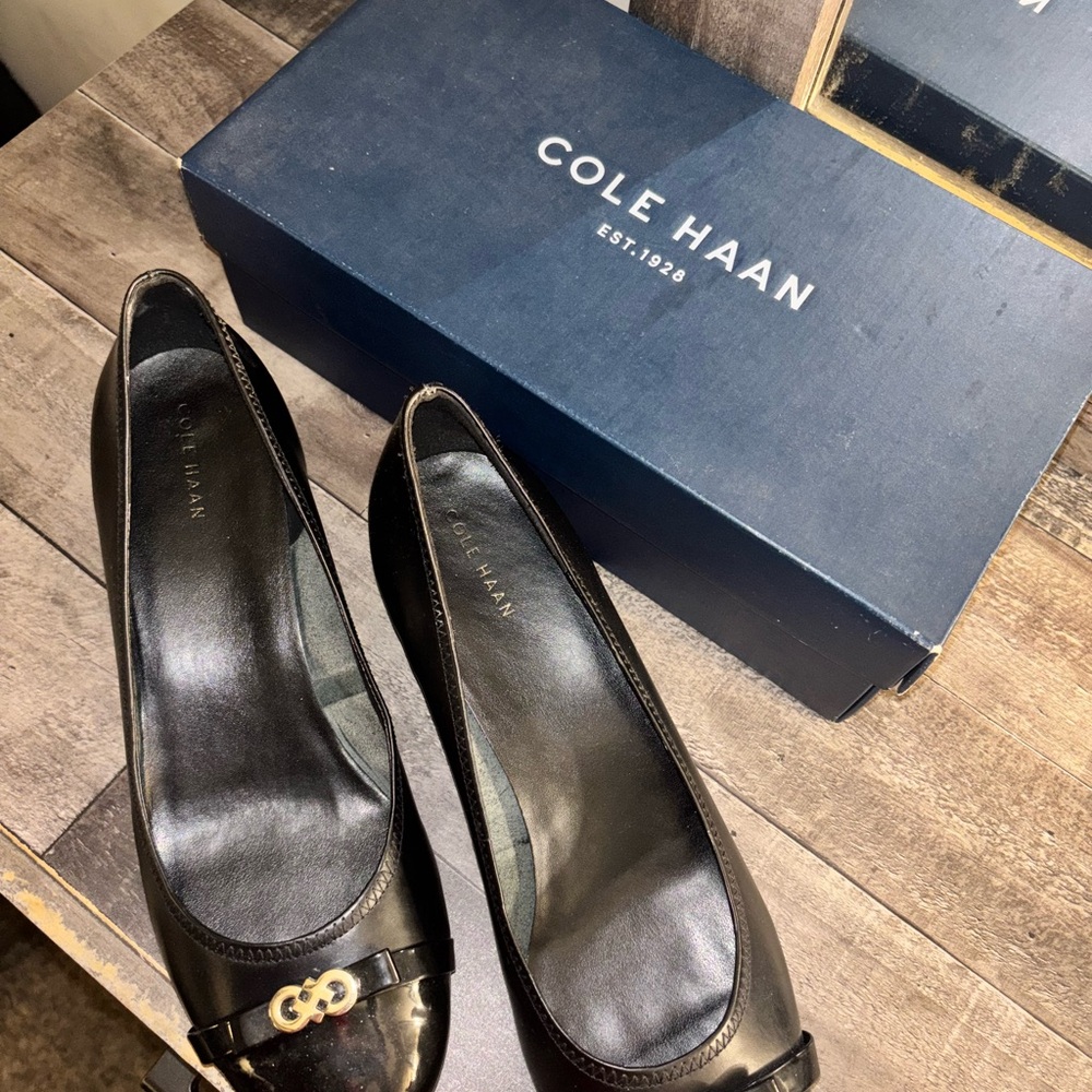 Cole Haan Women's Glossy Black Loafers